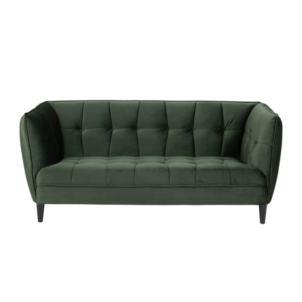 ACT NORDIC Jonna 2,5 pers. sofa - grøn polyester og sort gummitræ