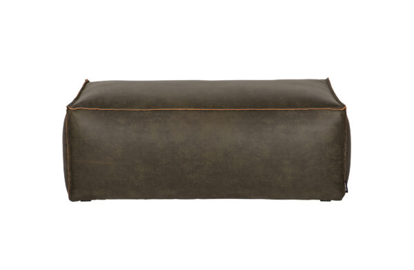 BEPUREHOME Rodeo puf - army grøn stof (120x60)