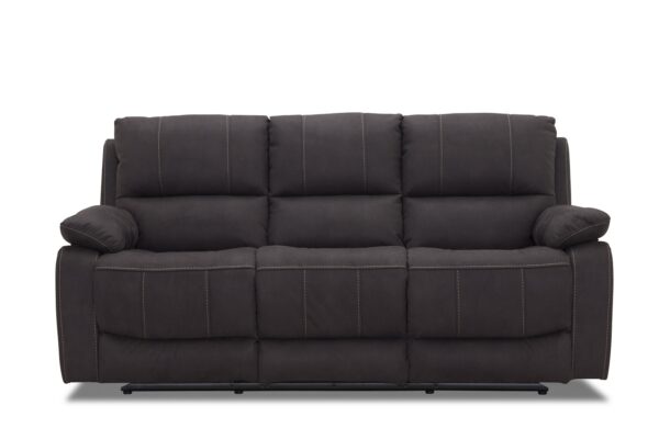 HAGA Texas 3 pers. recliner sofa - gråt stof