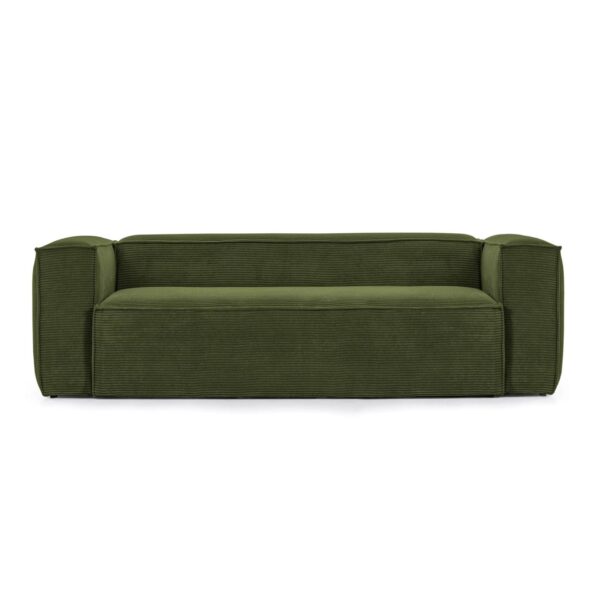 LAFORMA Blok 2 pers. sofa - grøn corduroy fløjl (210 cm)