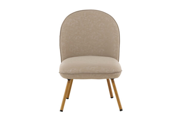 VENTURE DESIGN Polar loungestol - beige PU og natur stål