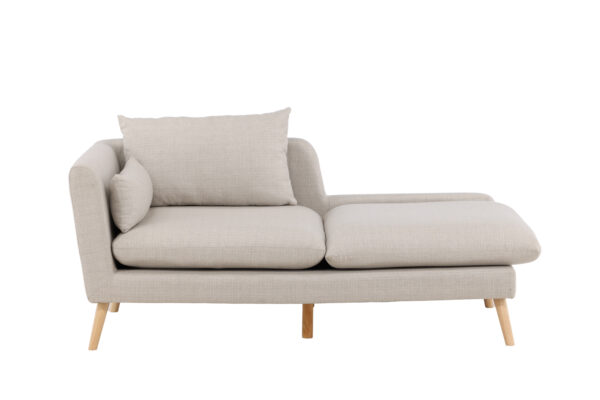 VENTURE DESIGN Tacoma 2 pers. sofa - beige stof og natur gummitræ