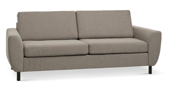 Wendy 2,5 pers. sofa - antelope beige polyester stof og sort træ