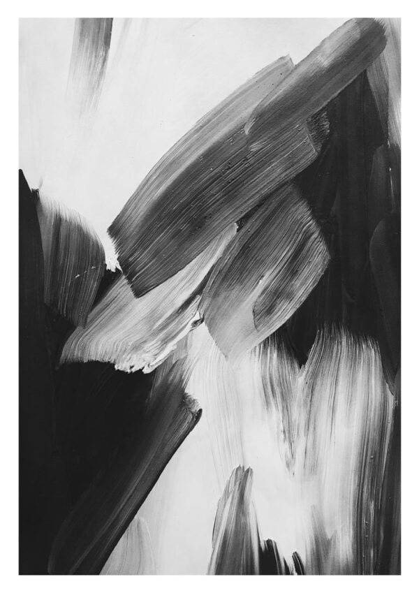 Abstract Strokes Black Plakat