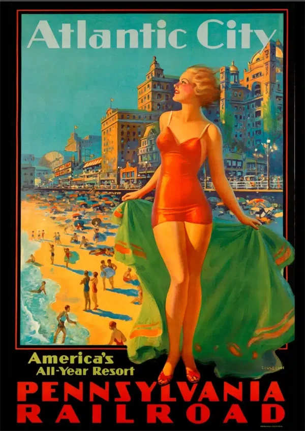 Atlantic City Vintage Plakat