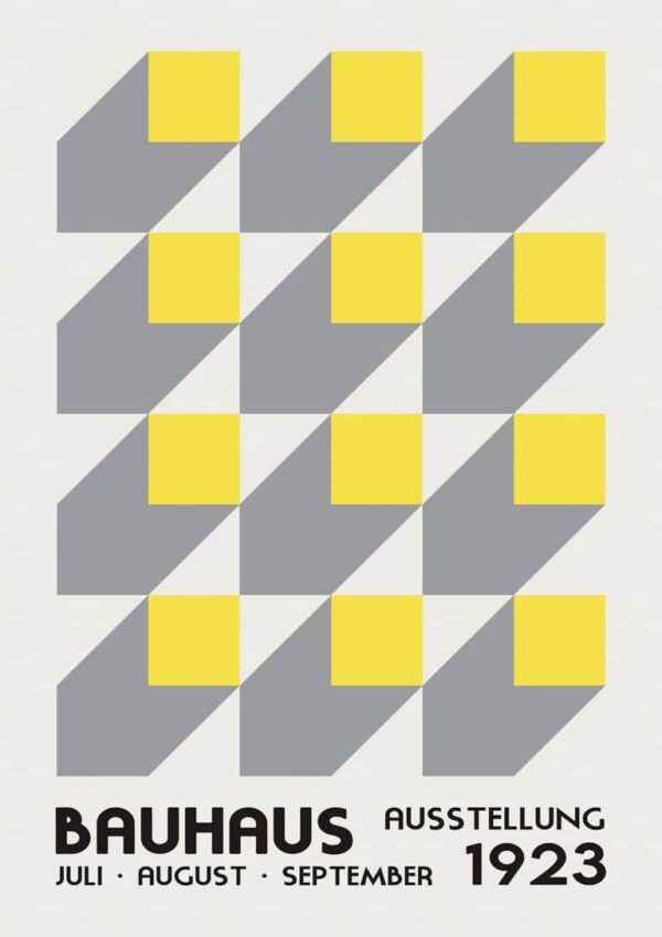 Bauhaus Ausstellung Yellow 1923 Plakat