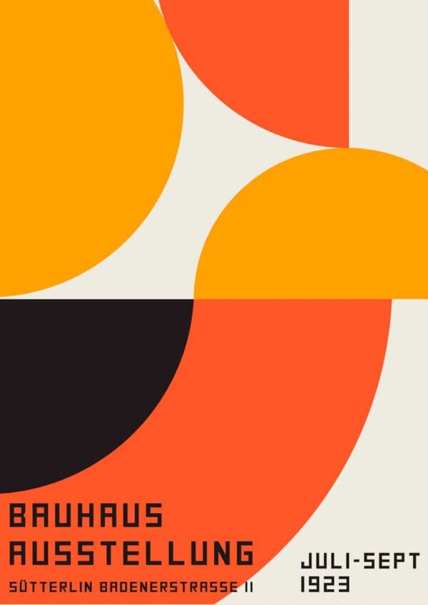 Bauhaus Orange Plakat