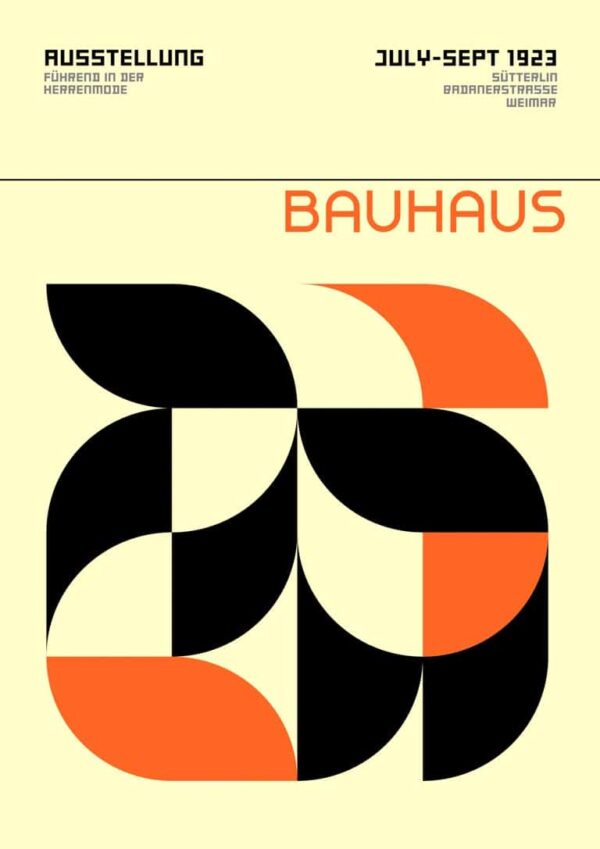 Bauhaus Orange Weimar Ausstellung Plakat