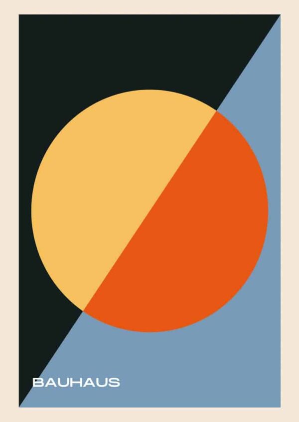 Bauhaus cirkel kunst plakat