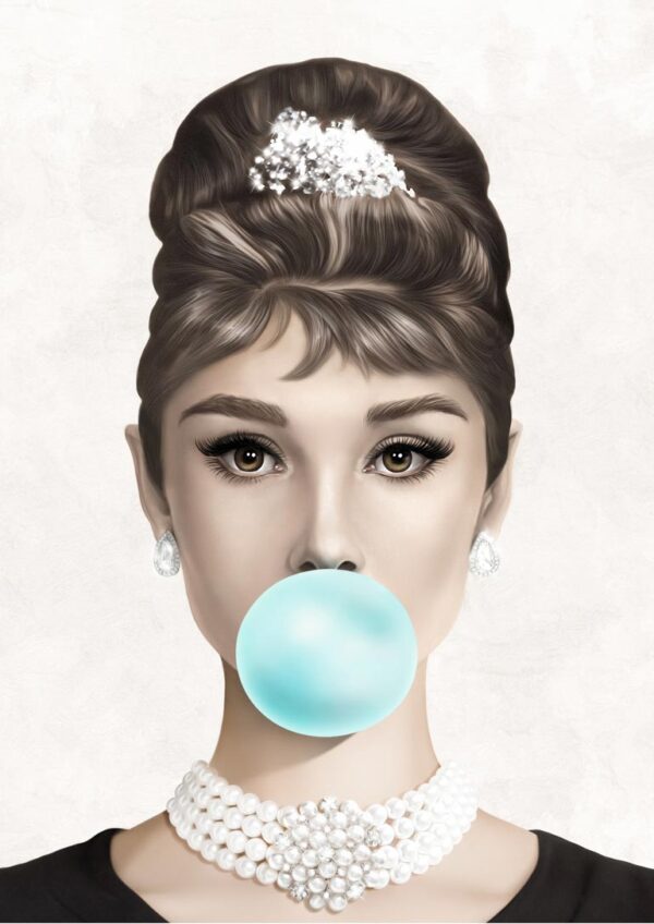 Bubblegum Audrey Hepburn plakat