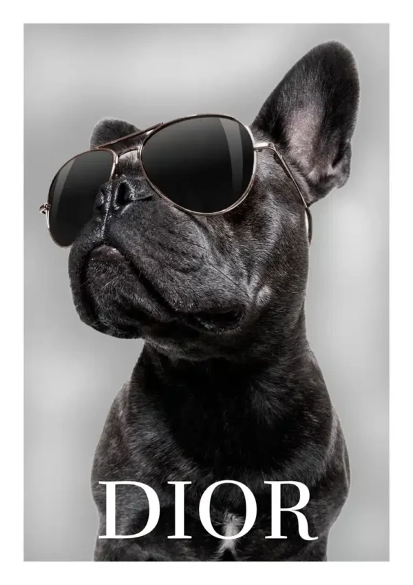 Bulldog Dior Plakat