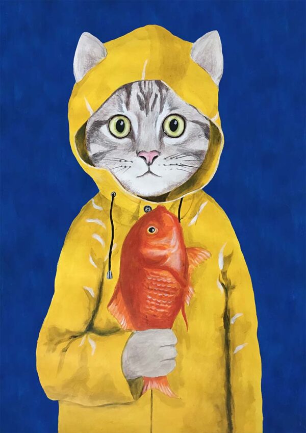 Cat With Fish - Coco de Paris