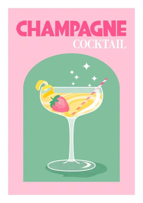 Champagne Cocktail Plakat