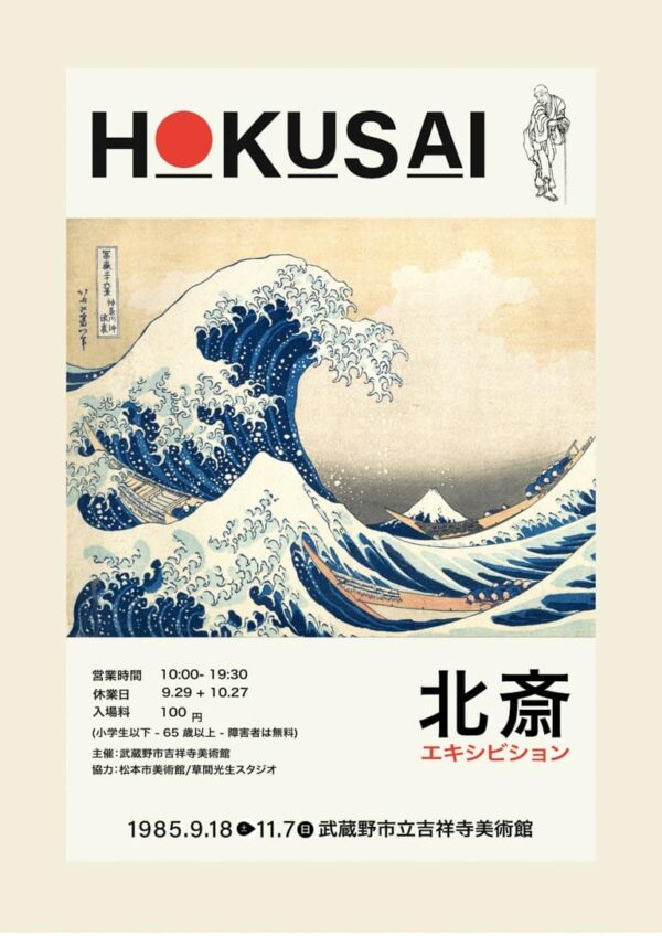 Den store bølge af Hokusai kunstplakat