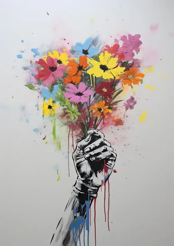 Flowers of Peace - Banksy Plakat