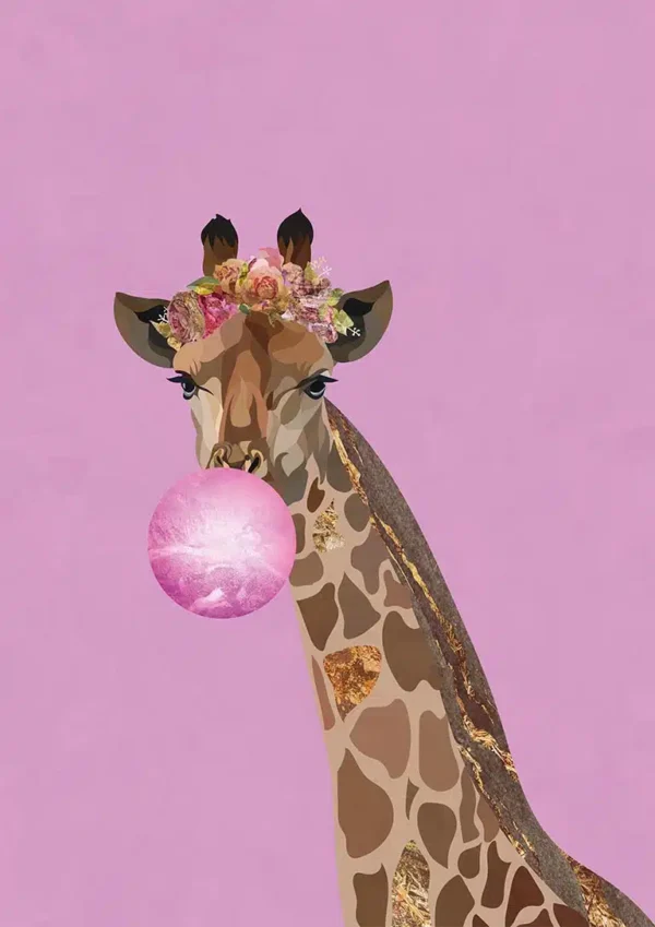 Giraffe pink bubblegum