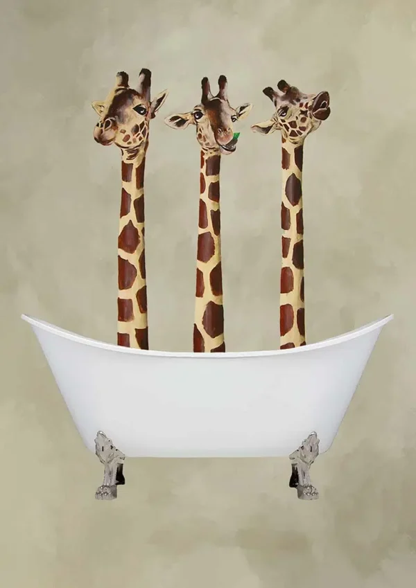 Giraffes in Bathtub - Coco de Paris