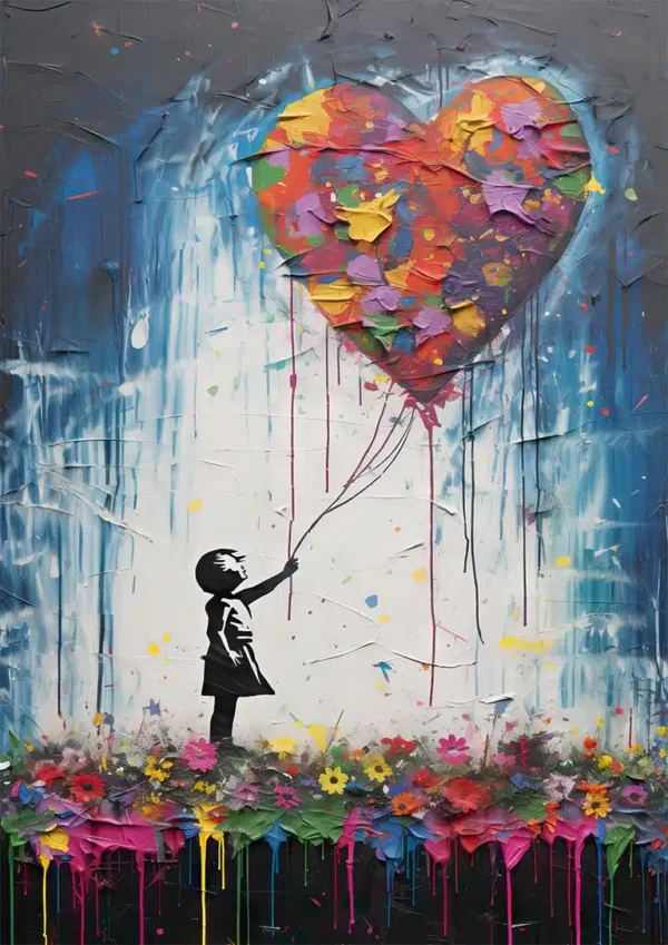 Girl With Balloon - Banksy Inspired