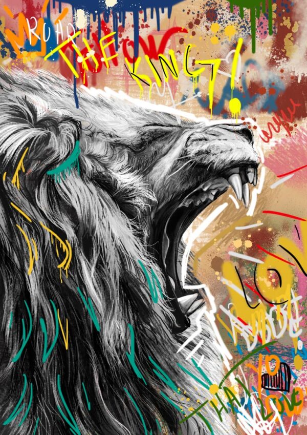 Graffiti Lion no. 1 plakat