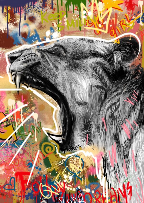 Graffiti Lion no. 2 plakat