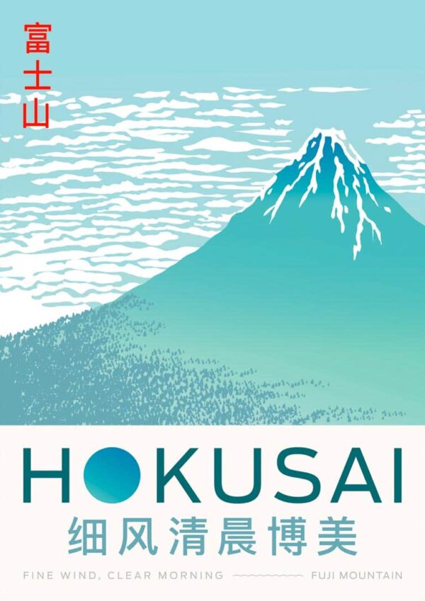 Hokusai - Fuji Mountain Plakat