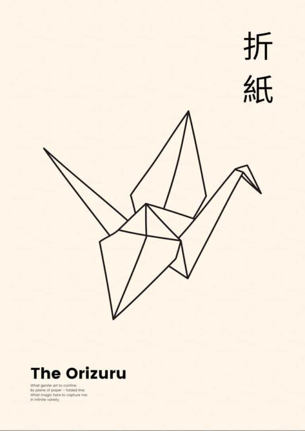 Japandi Origami Plakat