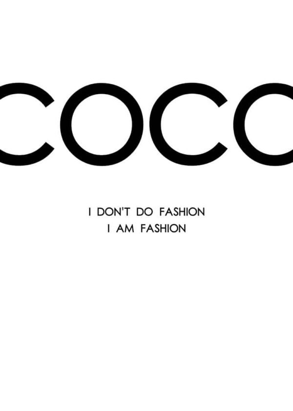 Klassisk Coco Chanel plakat