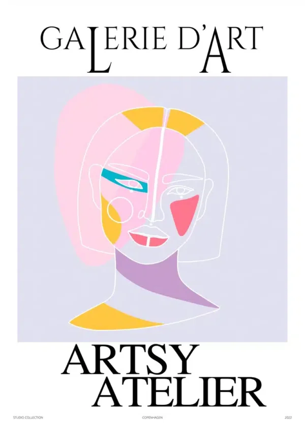 Lilla kvinde Galerie D'art Plakat