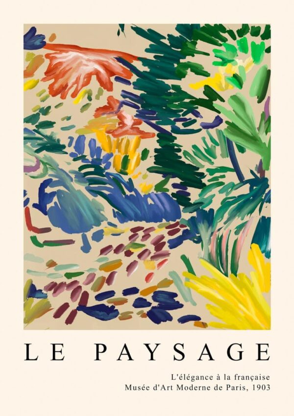 Matisse Inspired Landscape in France Plakat