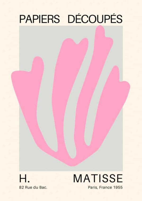 Matisse Inspired Pink Coral Plakat