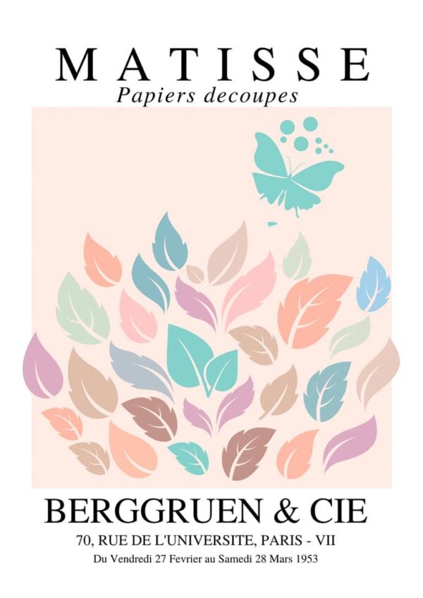 Matisse inspired Pastel Decoupe Plakat