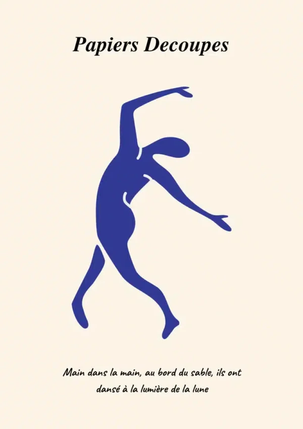 Matisse inspired blue dancer plakat