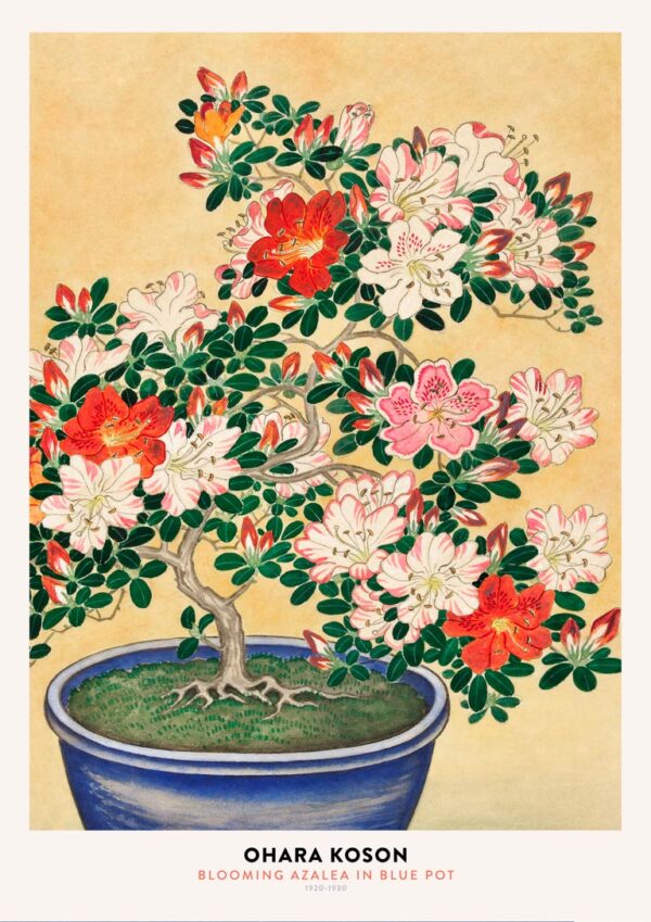 Ohara Koson - Blooming Azalea Plakat