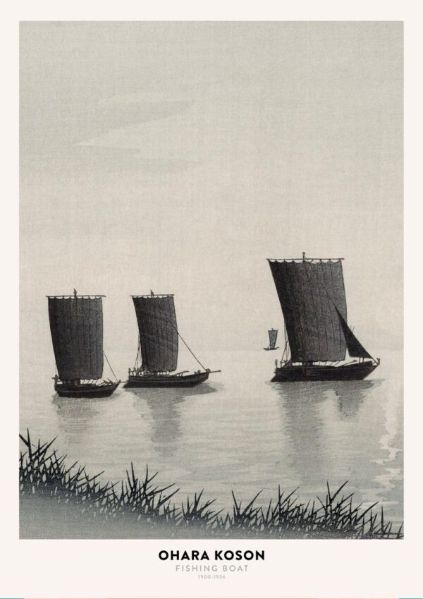 Ohara Koson - Fishing Boat Plakat