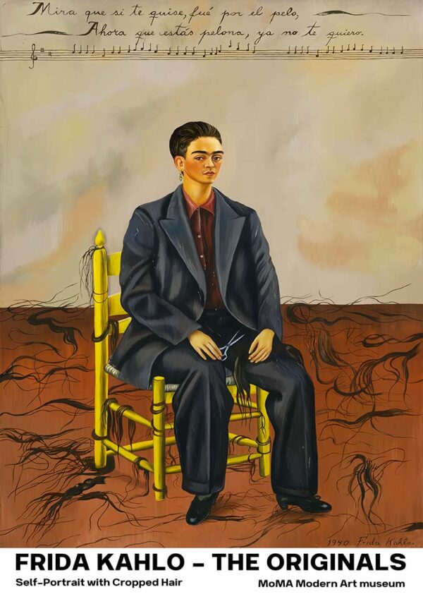 Portrait with Cropped Hair - Frida Kahlo