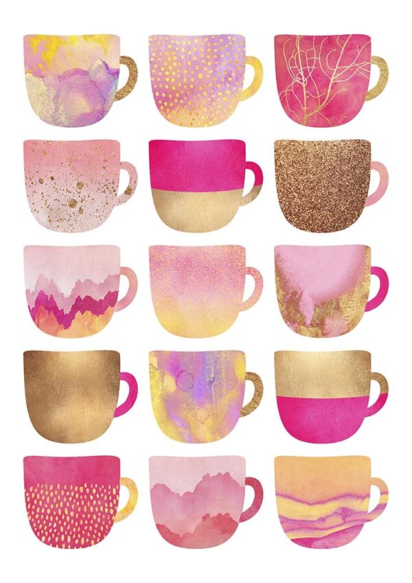 Pretty Pink Coffee Cups