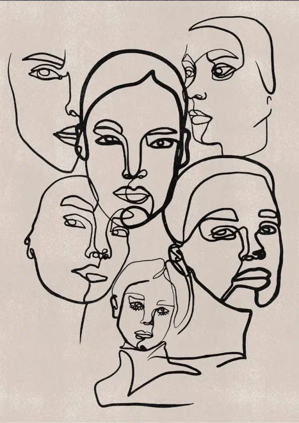 The Many Faces of a Woman Plakat