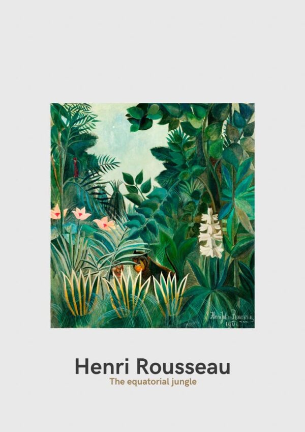 The equatorial jungle by Henri Rousseau japansk kunstplakat