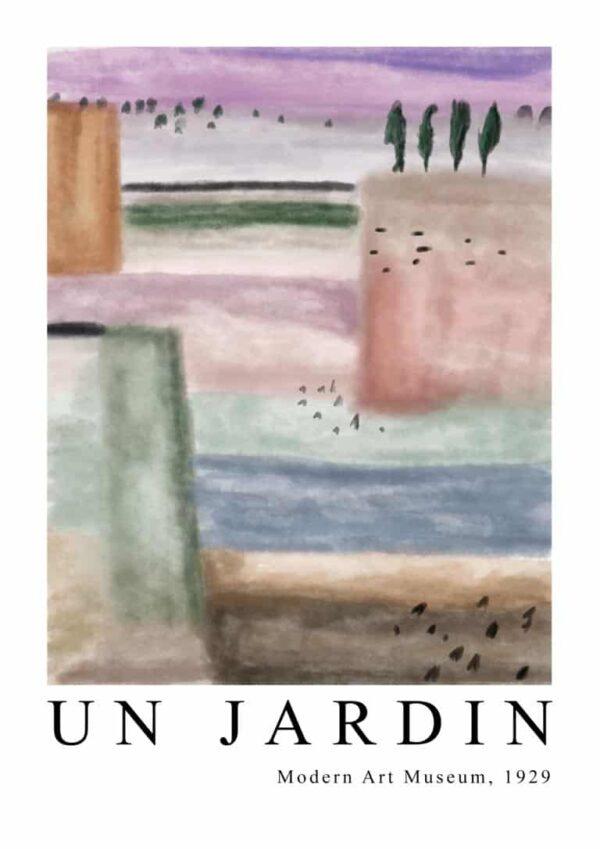 Un Jardin - Paul Klee Inspired Plakat