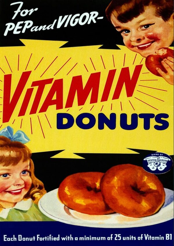 Vitamin Donuts Vintage Plakat