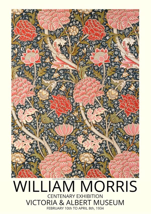 William Morris cotton print plakat