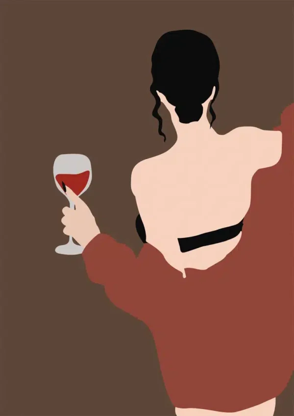 Woman and Wine Plakat