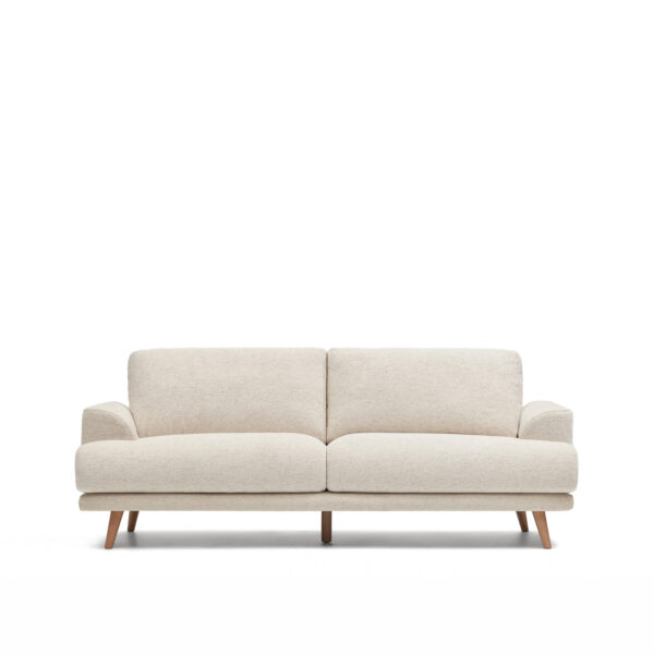 LAFORMA Karin 2 pers. sofa - beige stof og bøgetræ (210cm)