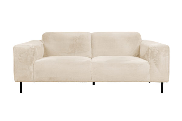 WHITE LABEL LIVING Sylvia 2,5 pers. sofa - hvid imiteret pels