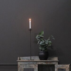 Alto - 2 gulvlysestager i lakeret jern, højde 75 cm.