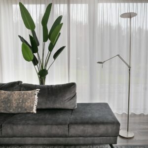 Amora - Dobbelt gulvlampe i to forskellige finish Metal - stål