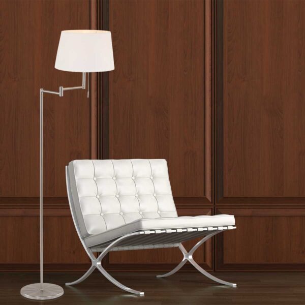 Arnott - gulvlampe i metal og stofskærm Metal - stål