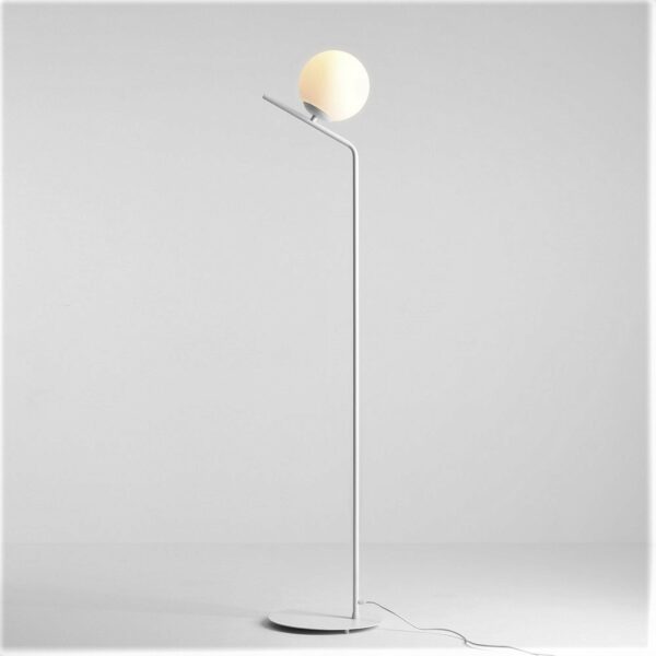 Arts - Gulvlampe i hvidt metal og hvidt glas Arts - Gulvlampe i hvidt metal og hvidt glas