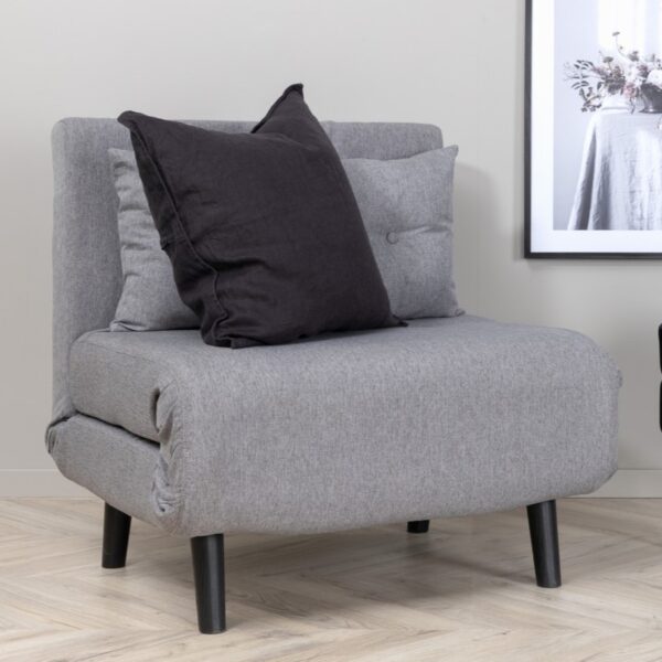 Blund - Sovesofa eller lænestol i gråt stof