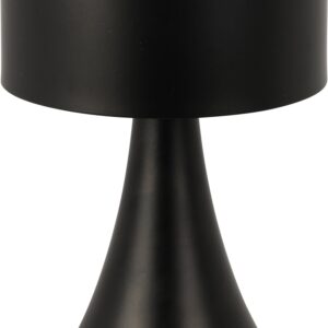 Bordlampe LED sort Ø12xH21cm, batteri